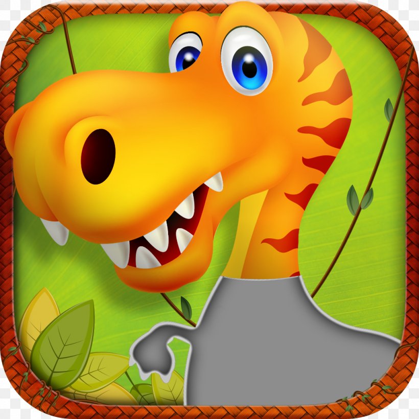 Cartoon Animal Dinosaur, PNG, 1024x1024px, Cartoon, Animal, Dinosaur, Organism, Yellow Download Free