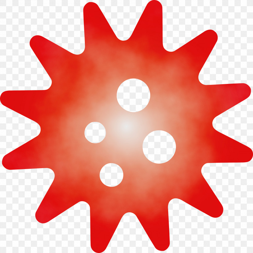 Red, PNG, 2999x3000px, Virus, Corona, Coronavirus, Paint, Red Download Free