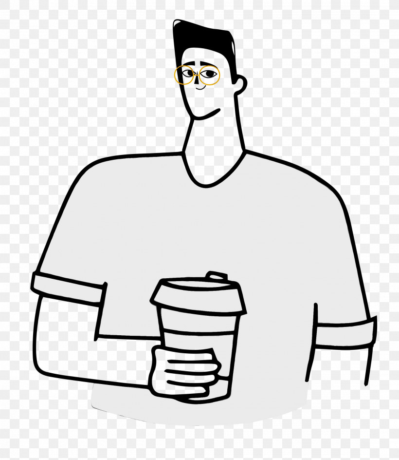 Line Art Human Head Shoe Human Body, PNG, 2170x2500px, Holding Coffee, Face, Family, Fashion, Headgear Download Free