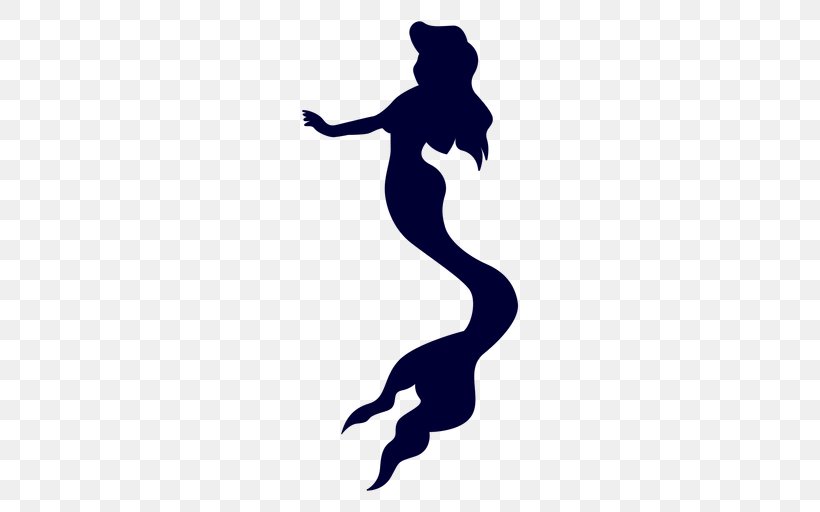 Silhouette Drawing Mermaid, PNG, 512x512px, Silhouette, Arm, Cartoon, Drawing, Hand Download Free