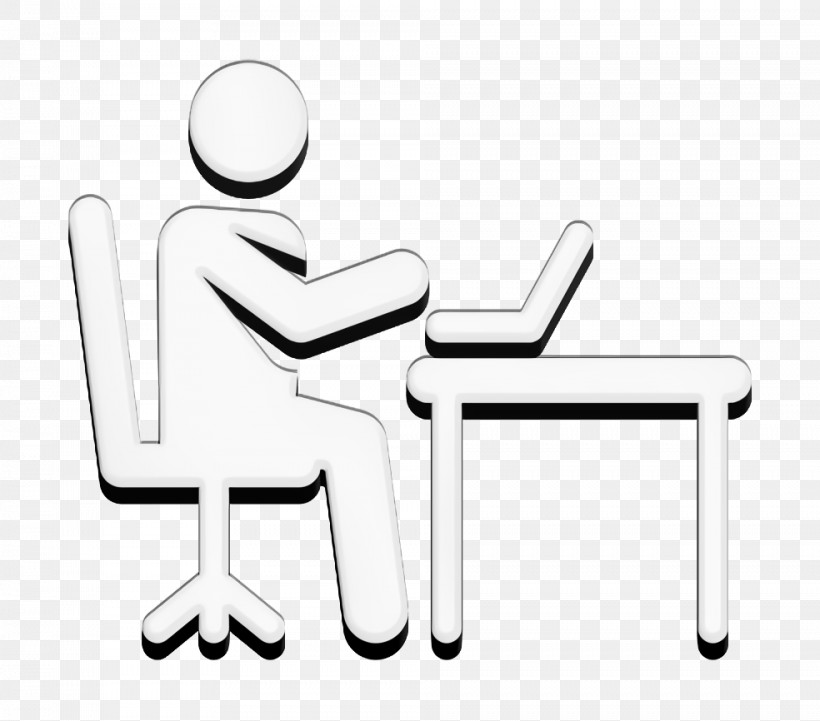 Day In The Office Pictograms Icon Worker Icon Work Icon, PNG, 984x866px, Day In The Office Pictograms Icon, Black, Chair, Geometry, Hm Download Free