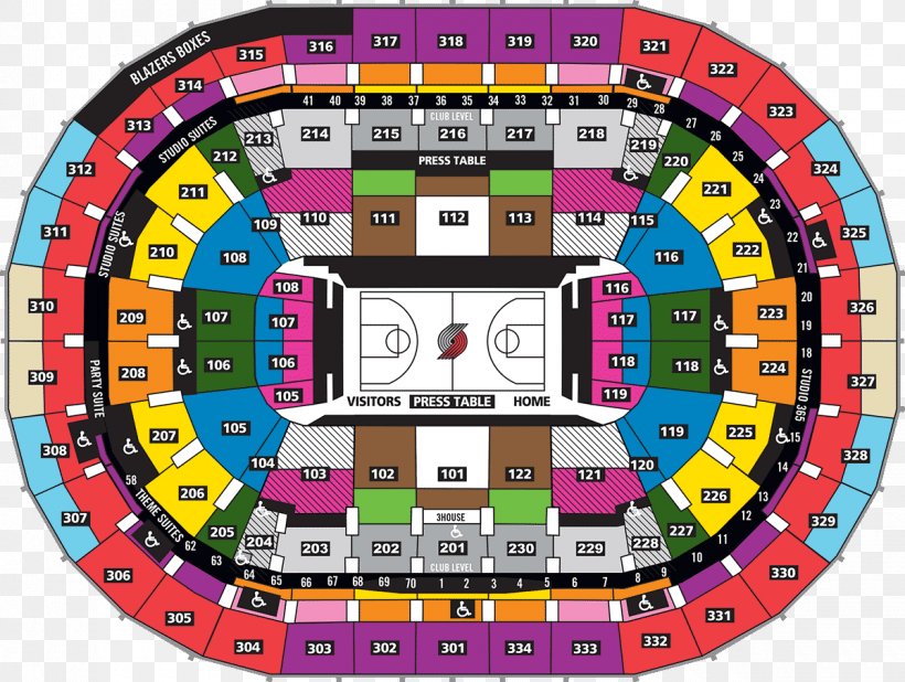 Moda Center RoseQuarter Portland Trail Blazers NBA Seating Assignment, PNG, 1200x905px, Moda Center, Aircraft Seat Map, Arena, Concert, Event Tickets Download Free