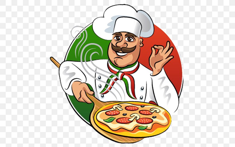Pizza Chef Vector Graphics Italian Cuisine Clip Art, PNG, 512x512px, Pizza, Chef, Cook, Cuisine, Dish Download Free
