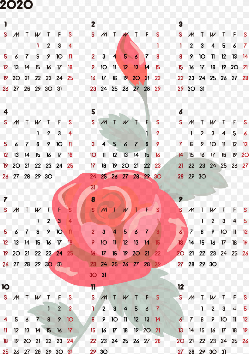 2020 Yearly Calendar Printable 2020 Yearly Calendar Year 2020 Calendar, PNG, 2112x3000px, 2020 Calendar, 2020 Yearly Calendar, Calendar, Printable 2020 Yearly Calendar, Text Download Free