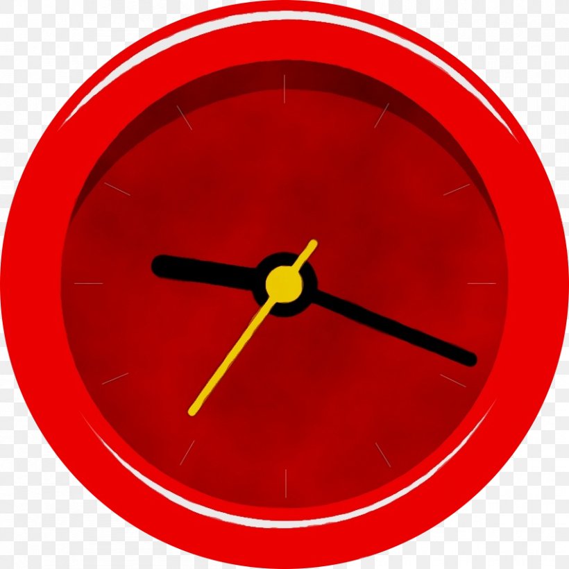 Clock Cartoon, PNG, 850x850px, Watercolor, Clock, Home Accessories, Paint, Red Download Free