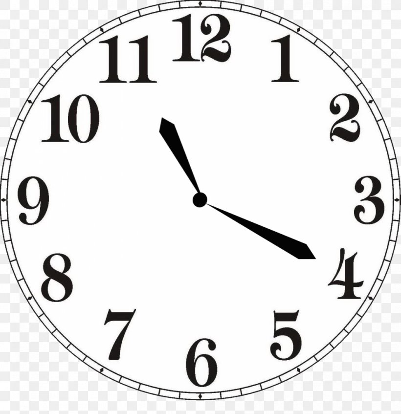 Clock Face Minute Clip Art, PNG, 991x1024px, Clock Face, Area, Black And White, Clock, Furniture Download Free