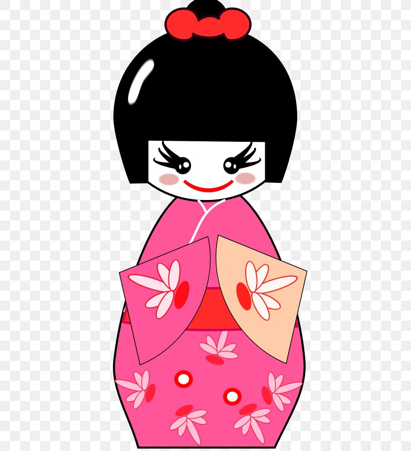 Japanese Dolls Kokeshi Clip Art, PNG, 450x900px, Watercolor, Cartoon, Flower, Frame, Heart Download Free