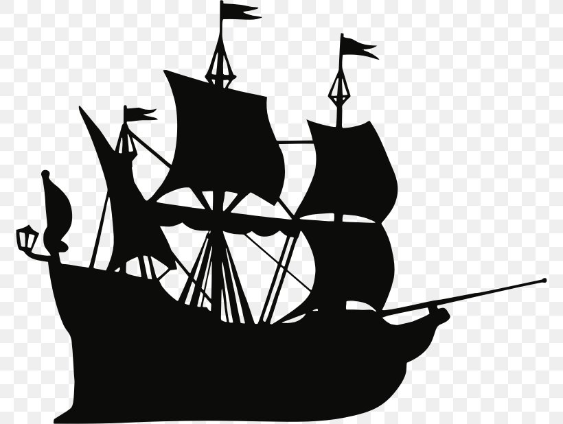 Sailing Ship Silhouette Piracy Clip Art, PNG, 774x618px, Ship, Black And White, Boat, Caravel, Carrack Download Free