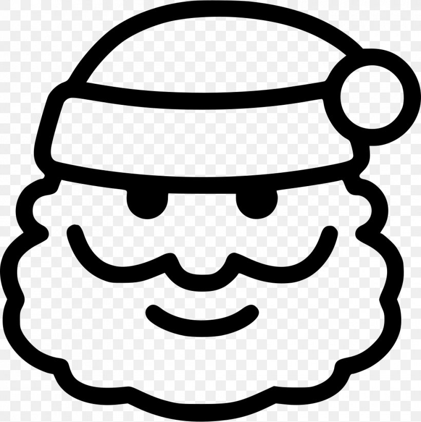 Santa Claus Computer Icons Download, PNG, 980x982px, Santa Claus, Black And White, Face, Facial Expression, Head Download Free