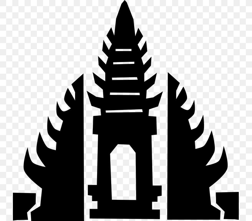 Balinese Temple Clip Art, PNG, 735x720px, Balinese Temple, Bali, Balinese Dance, Balinese People, Black And White Download Free