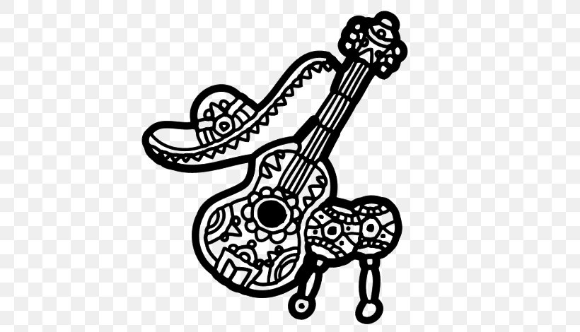 Mariachi Coloring Book Drawing Mexican Cuisine Line Art, PNG, 600x470px, Mariachi, Art, Black And White, Blackandwhite, Cartoon Download Free