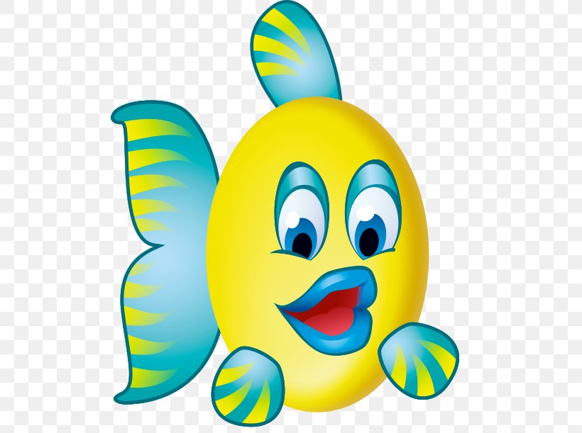 Smiley Fish Clip Art, PNG, 521x611px, Smiley, Emoticon, Fish, Organism, Yellow Download Free