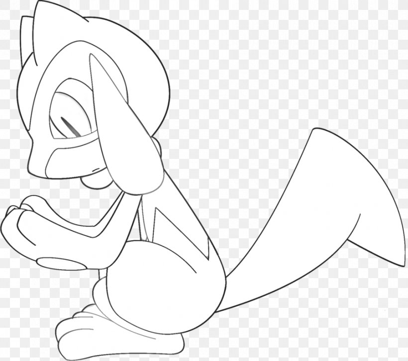 Lucario Black And White Drawing Line Art Riolu, PNG, 900x799px, Watercolor, Cartoon, Flower, Frame, Heart Download Free