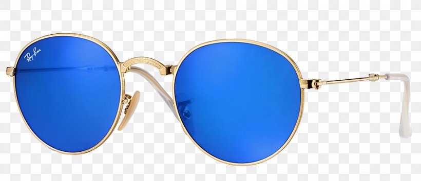 Sunglasses Ray-Ban Round Metal Folding, PNG, 918x397px, Sunglasses, Azure, Blue, Eyewear, Glasses Download Free