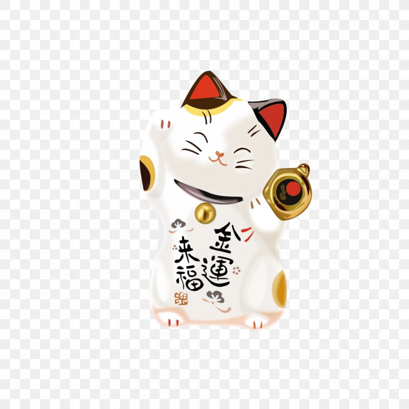 Cat Maneki-neko Luck Sticker Wallpaper, PNG, 1000x1000px, Cat, Animation, Bumper Sticker, Cat Like Mammal, Decal Download Free