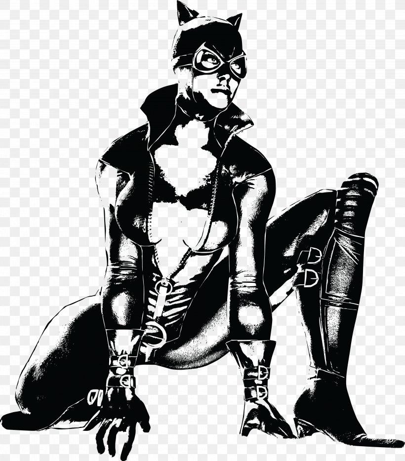 Catwoman Line Art Clip Art, PNG, 4000x4558px, Catwoman, Art, Batman The Animated Series, Black And White, Drawing Download Free