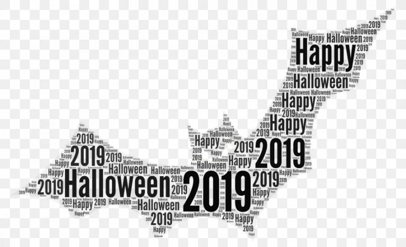 Happy Halloween Text, PNG, 907x551px, Happy Halloween 2019, Architecture, Bat, Blackandwhite, Brand Download Free