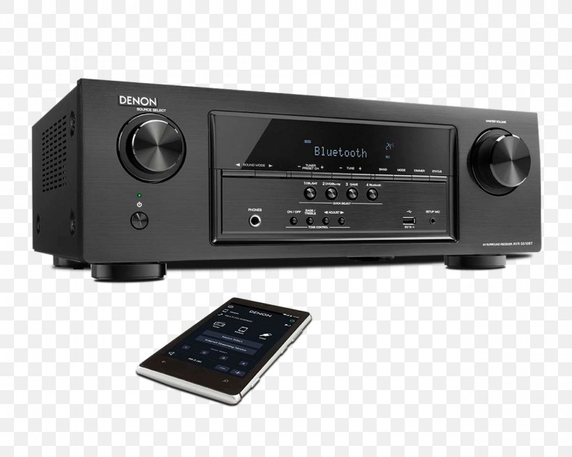 AV Receiver Denon AVR-S530BT 4K Resolution Television, PNG, 1280x1024px, 4k Resolution, Av Receiver, Audio, Audio Equipment, Audio Receiver Download Free