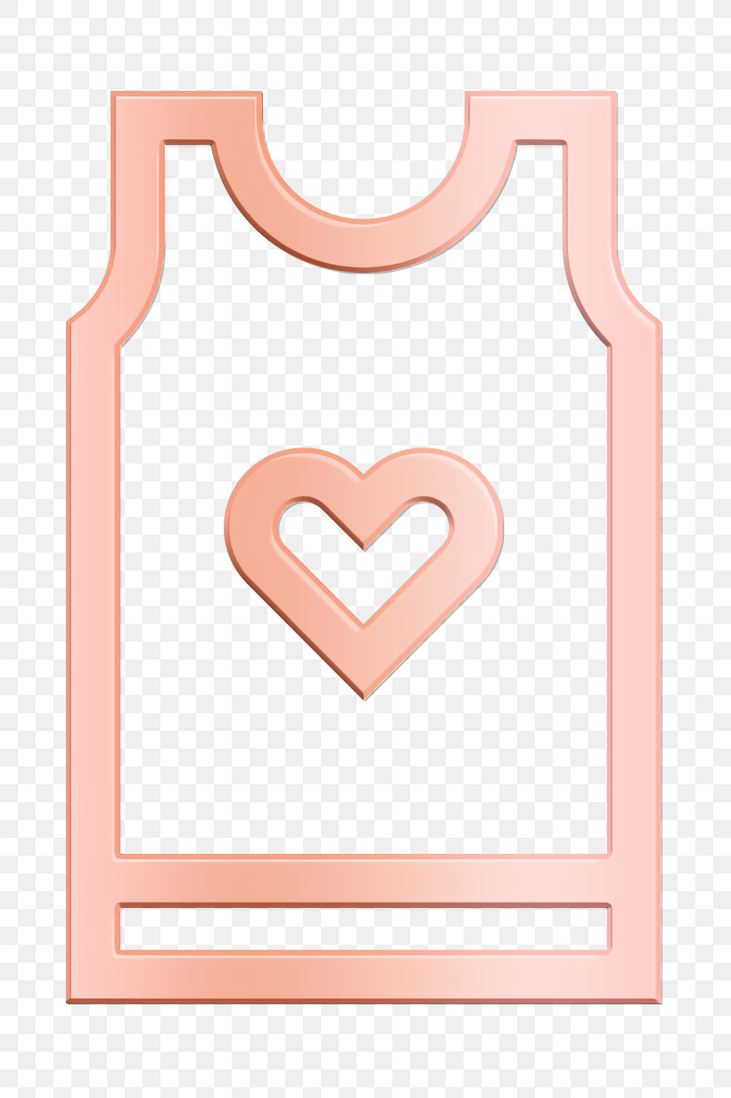 Clothes Icon Tank Top Icon, PNG, 804x1232px, Clothes Icon, Heart, Line, Peach, Pink Download Free