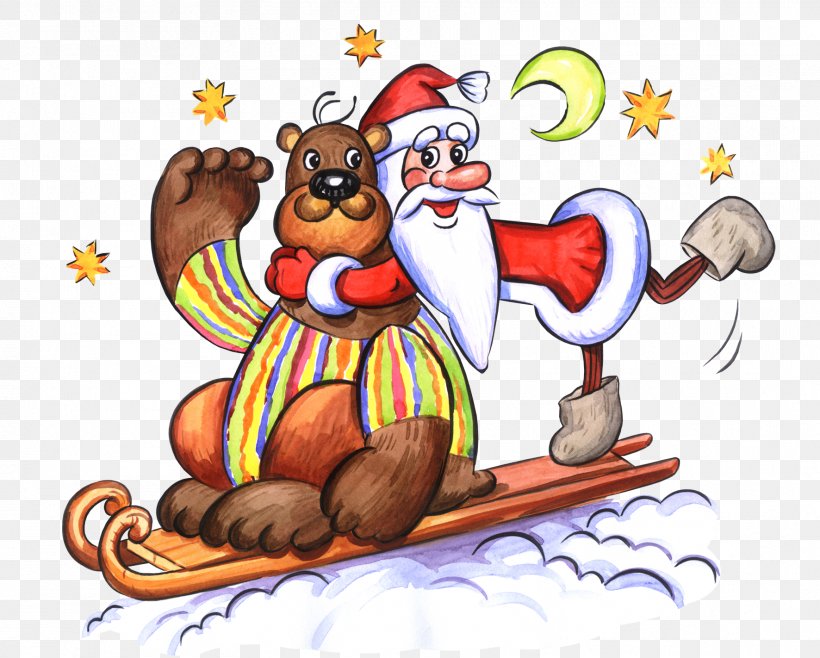 New Year Santa Claus Drawing Christmas Reindeer, PNG, 1772x1422px, New Year, Art, Carnivoran, Cartoon, Christmas Download Free