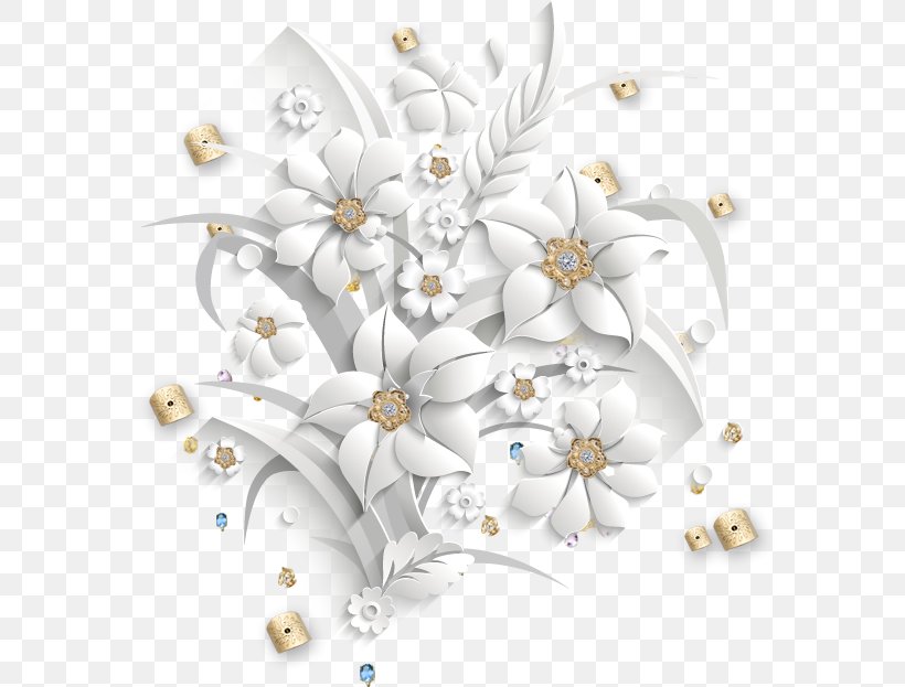 Paper Floral Design Wall Wallpaper, PNG, 587x623px, Paper, Blossom, Body Jewelry, Branch, Cut Flowers Download Free