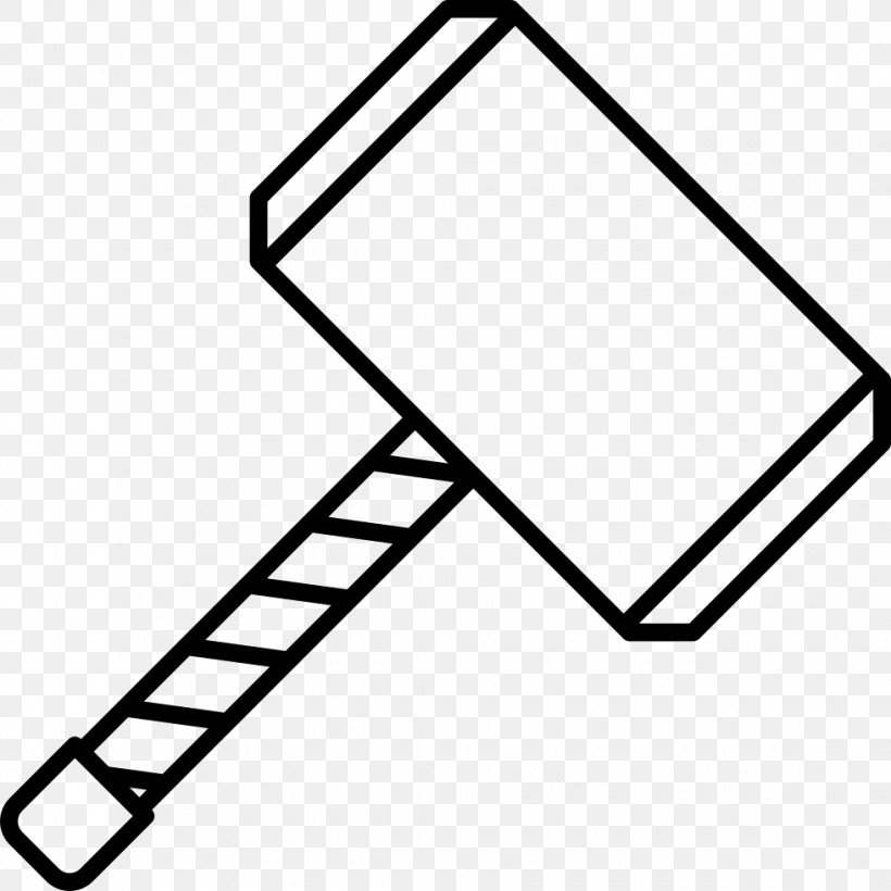 Thor Odin Mjölnir Clip Art, PNG, 980x980px, Thor, Area, Black, Black And White, Hammer Download Free