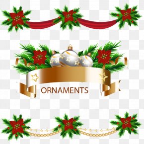 Holiday Decorative Ribbons - Christmas Clip Art PNG