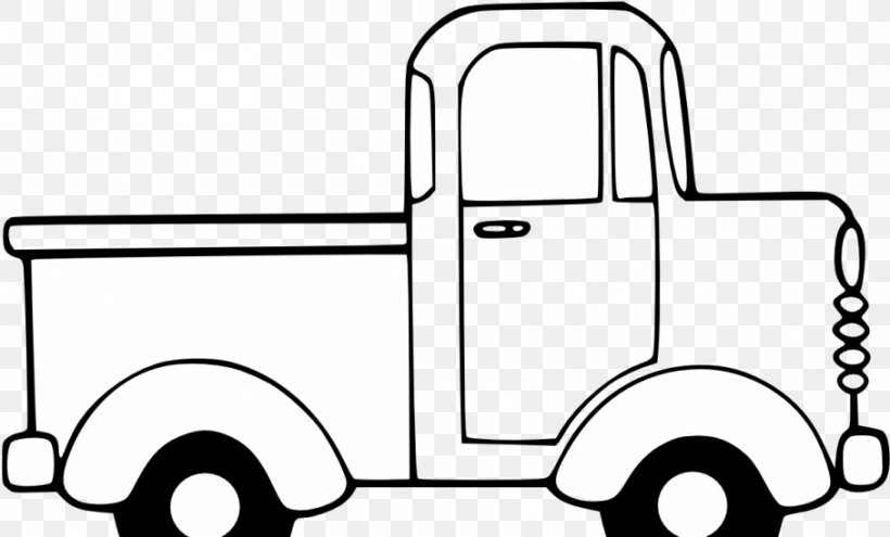 Pickup Truck Toyota Hilux Car Thames Trader Clip Art, PNG, 908x549px, Pickup Truck, Automotive Design, Car, Coloring Book, Line Art Download Free