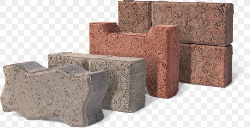 Brick Pavement Concrete Masonry Unit Paver, PNG, 850x438px, Brick, Cladding, Concrete, Concrete Masonry Unit, Concrete Slab Download Free