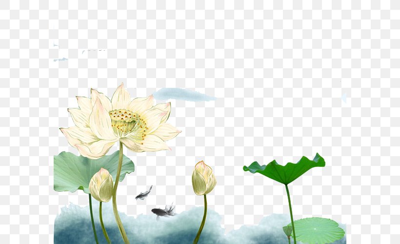 China Ink Wash Painting Nelumbo Nucifera Gongbi, PNG, 600x500px, China, Aquatic Plant, Art, Flora, Floral Design Download Free