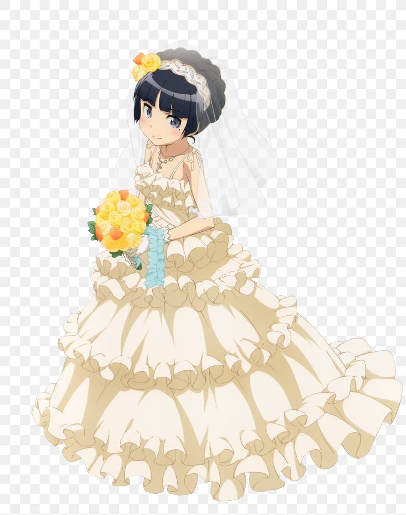 Oreimo Wedding Dress Party Dress Bride, PNG, 814x1042px, Oreimo, Bride, Cosplay, Costume, Costume Design Download Free