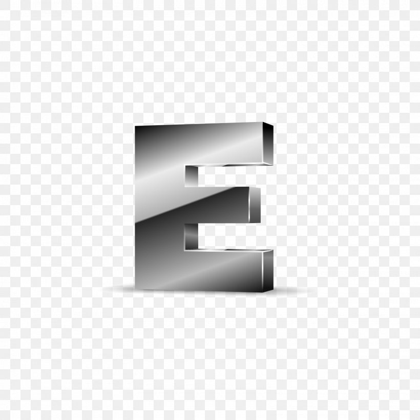 Letter Euclidean Vector Silver Three-dimensional Space, PNG, 1600x1600px, Letter, Black, Black And White, Color, Dimension Download Free