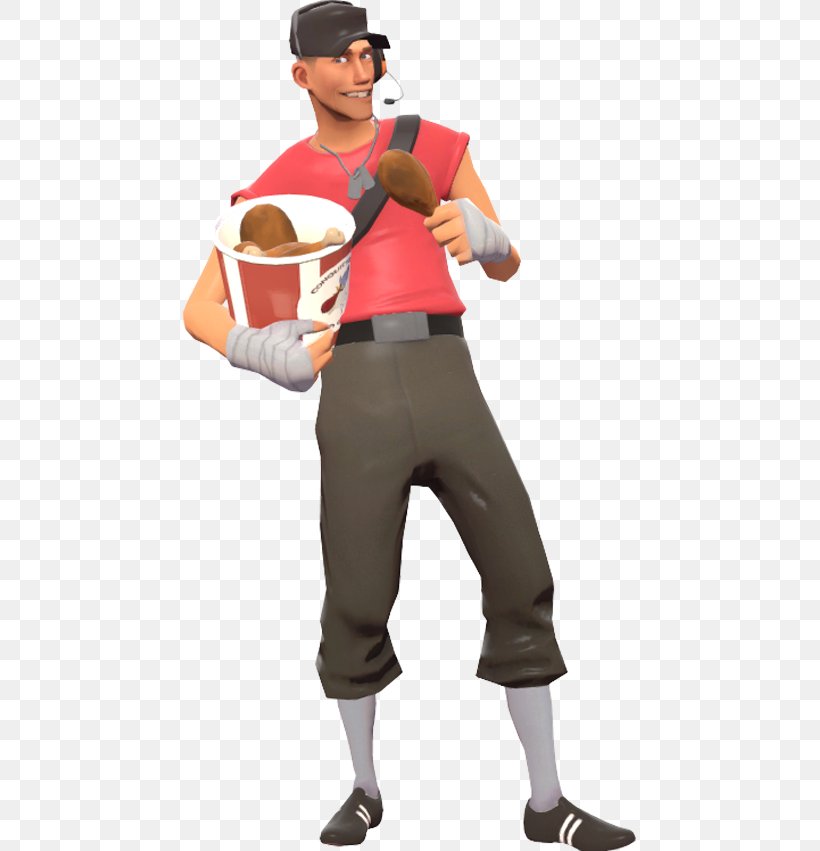 Team Fortress 2 Korean Fried Chicken KFC Deep Frying, PNG, 455x851px, Team Fortress 2, Baseball Equipment, Chicken As Food, Costume, Deep Frying Download Free