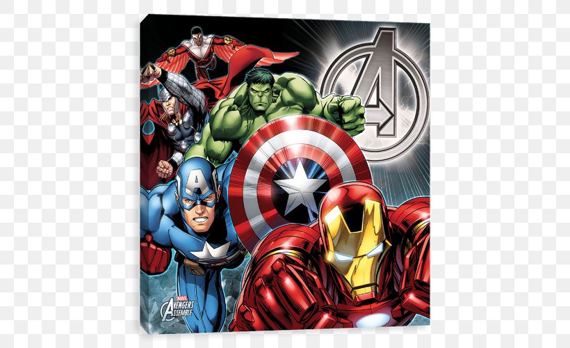 Captain America Hulk Thor Marvel Cinematic Universe Marvel Comics, PNG, 500x500px, Captain America, Art, Avengers, Avengers Assemble, Canvas Print Download Free