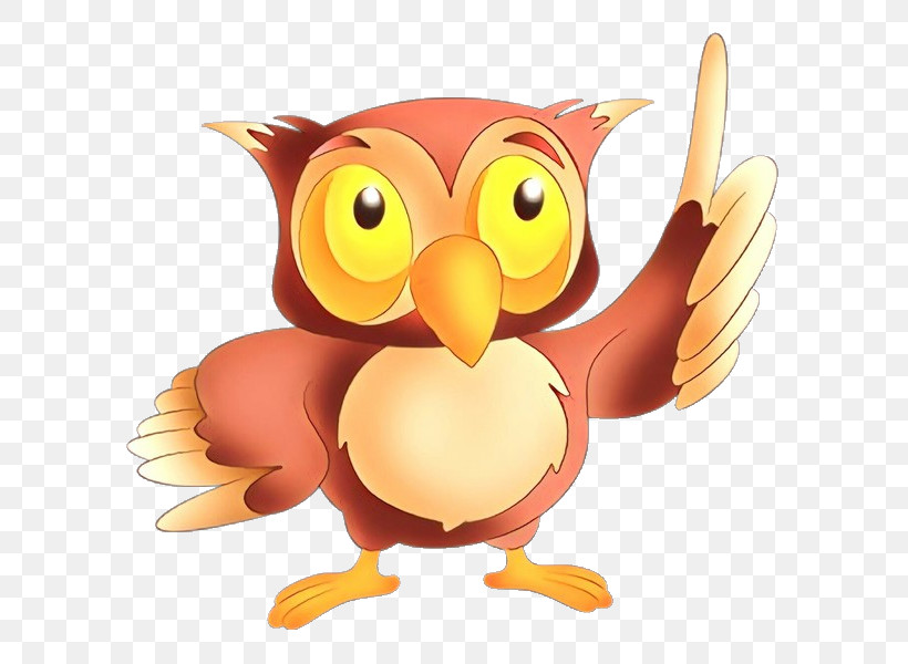 Cartoon Bird Owl Animation Bird Of Prey, PNG, 600x600px, Cartoon, Animation, Beak, Bird, Bird Of Prey Download Free