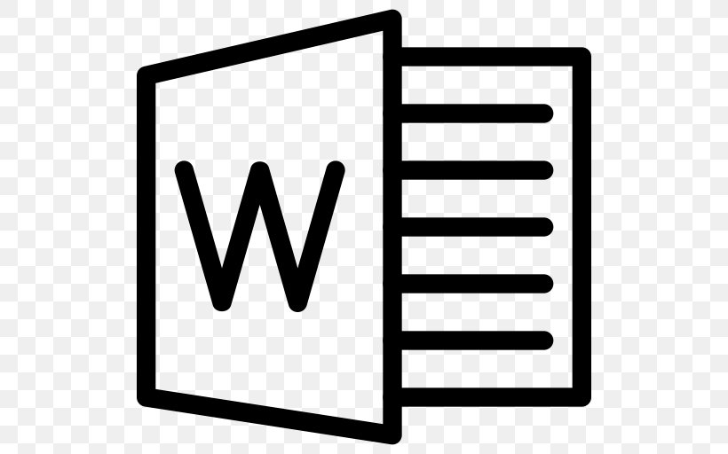 Microsoft Word Microsoft Excel Clip Art, PNG, 512x512px, Microsoft Word, Area, Black, Black And White, Brand Download Free