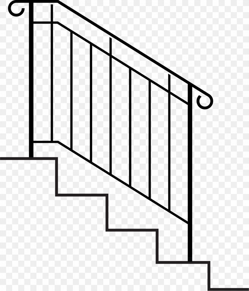 Handrail Stairs Wrought Iron Clip Art, PNG, 1475x1728px, Handrail, Architectural Engineering, Area, Baluster, Black And White Download Free