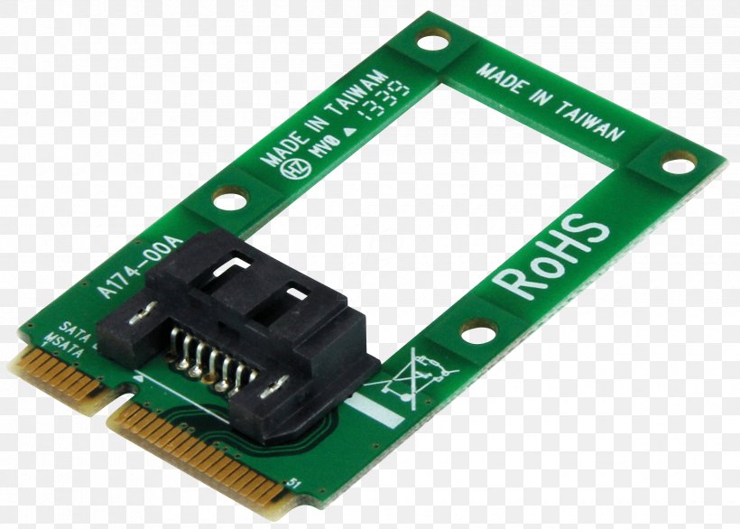 Serial ATA Solid-state Drive Mini PCI StarTech.com PCI Express, PNG, 2440x1744px, Serial Ata, Adapter, Circuit Component, Computer, Computer Data Storage Download Free