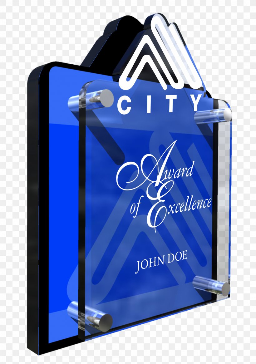 Glass Etching Award Business, PNG, 2109x3001px, Glass Etching, Award, Blue, Brand, Business Download Free