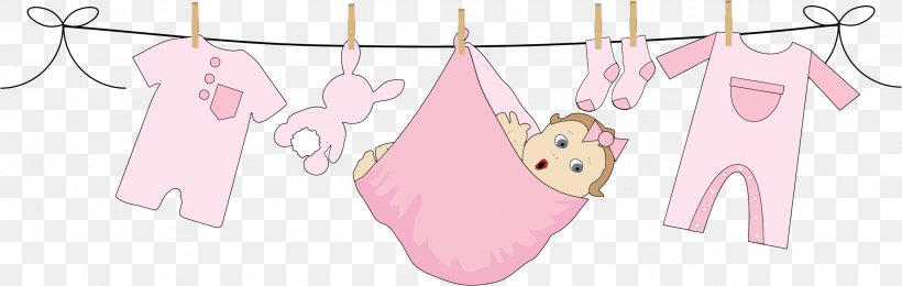 Infant Clothes Line Clothing Romper Suit Clip Art, PNG, 2307x734px, Watercolor, Cartoon, Flower, Frame, Heart Download Free