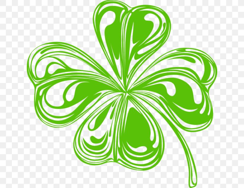 Shamrock Saint Patrick's Day Clover Clip Art, PNG, 640x634px, Shamrock, Black And White, Clover, Flora, Flower Download Free