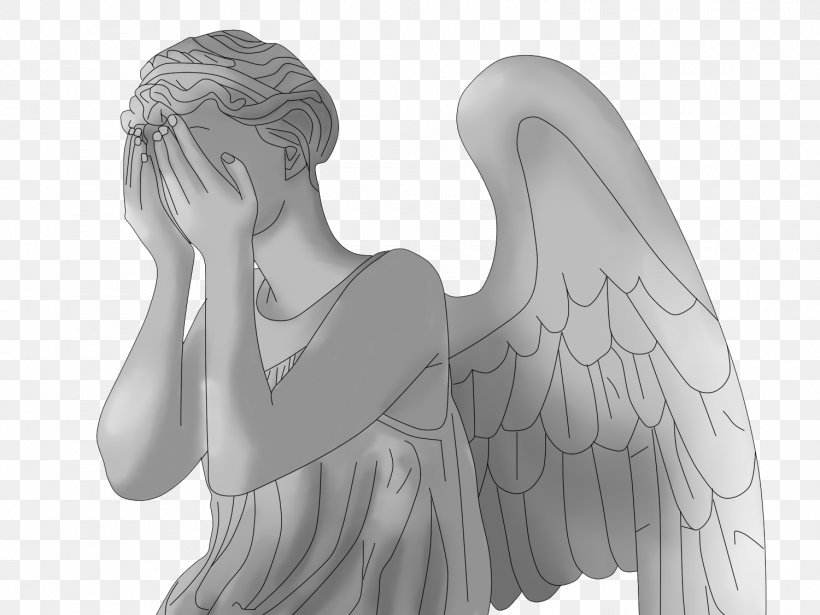 Weeping Angel Doctor Drawing Blink, PNG, 1500x1125px, Watercolor, Cartoon, Flower, Frame, Heart Download Free