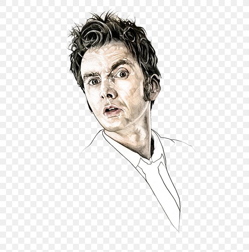 David Tennant Fifth Doctor Doctor Who Tenth Doctor, PNG, 600x827px, David Tennant, Art, Behance, Black And White, Creative Work Download Free