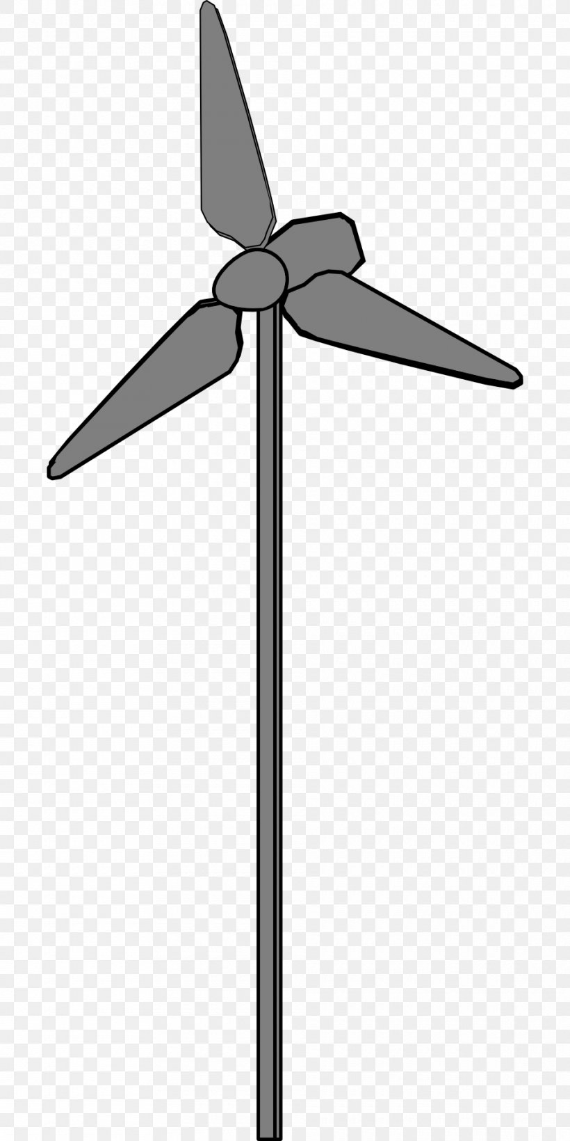Wind Turbine Electricity Clip Art, PNG, 960x1920px, Wind Turbine, Black And White, Electrical Grid, Electricity, Energy Download Free
