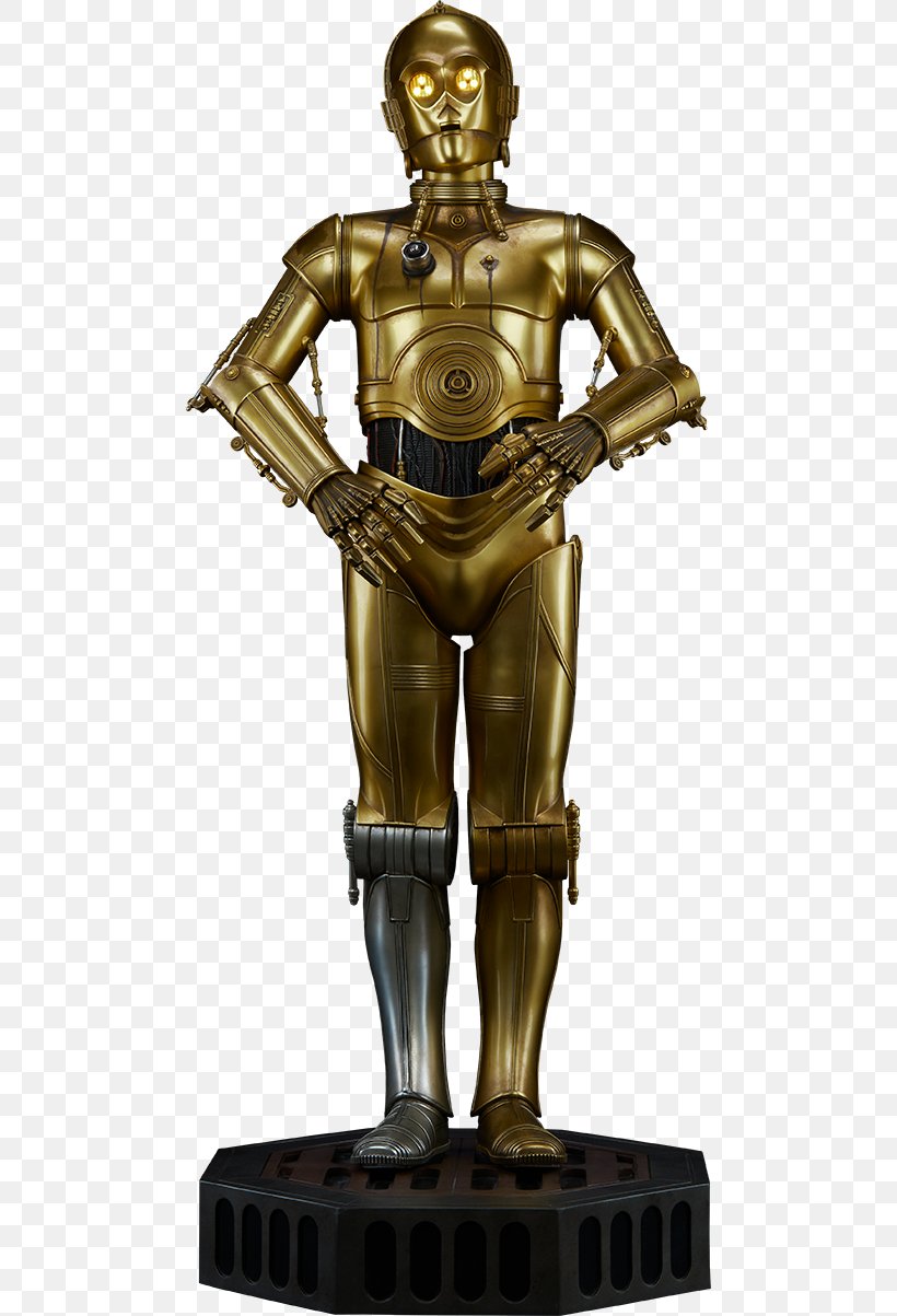 C-3PO R2-D2 Kinect Star Wars Sideshow Collectibles, PNG, 480x1203px, Kinect Star Wars, Armour, Brass, Bronze, Bronze Sculpture Download Free