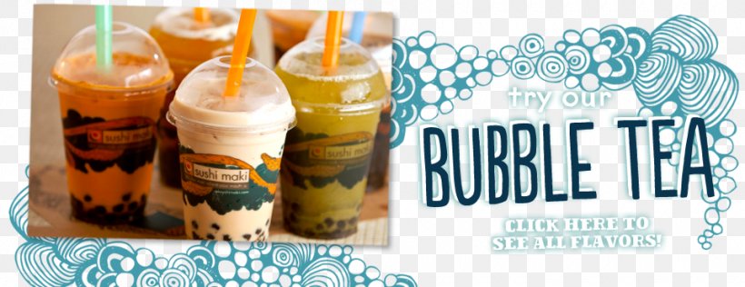 Bubble Tea Sushi Makizushi Sake Drink, PNG, 960x370px, Bubble Tea, Alcoholic Drink, Bottle, Camellia Sinensis, Drink Download Free