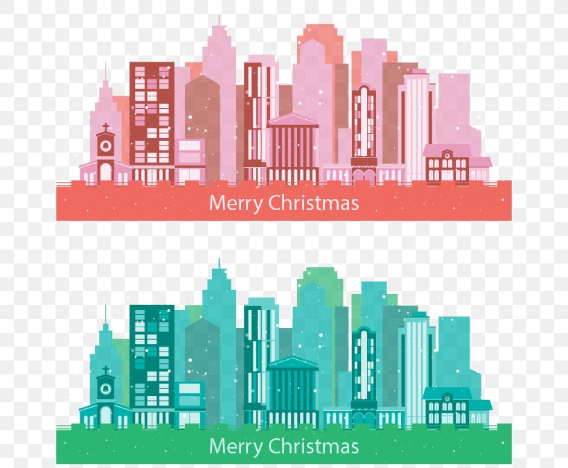 Christmas City Illustration, PNG, 688x675px, City, Advertising, Architecture, Art, Brand Download Free