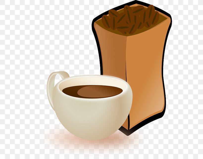 Coffee Bean Tea Cafe Clip Art, PNG, 571x640px, Coffee, Bag, Bean, Cafe, Caffeine Download Free