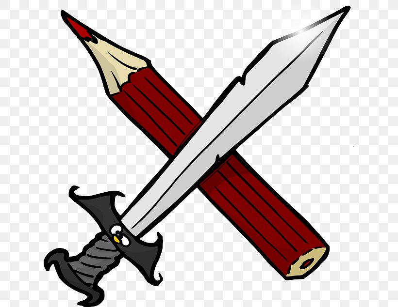 Pencil Sword Drawing Clip Art, PNG, 640x634px, Pencil, Cold Weapon, Colored Pencil, Crayon, Drawing Download Free