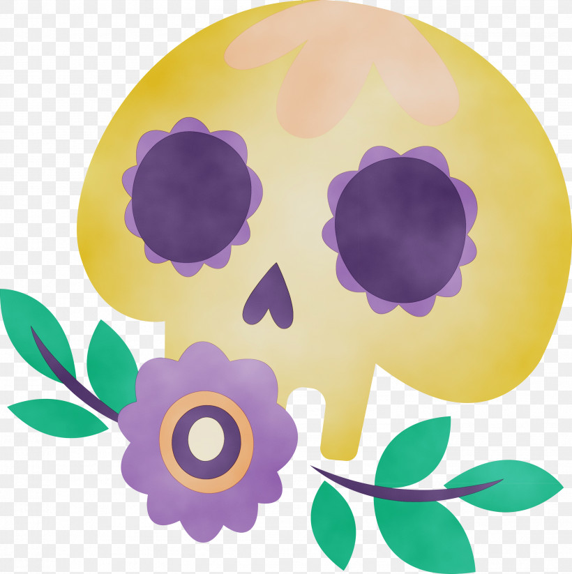 Petal Purple, PNG, 2986x3000px, Day Of The Dead, D%c3%ada De Muertos, Mexico, Paint, Petal Download Free
